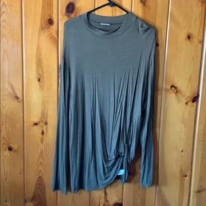 Olive Knotted Blouse